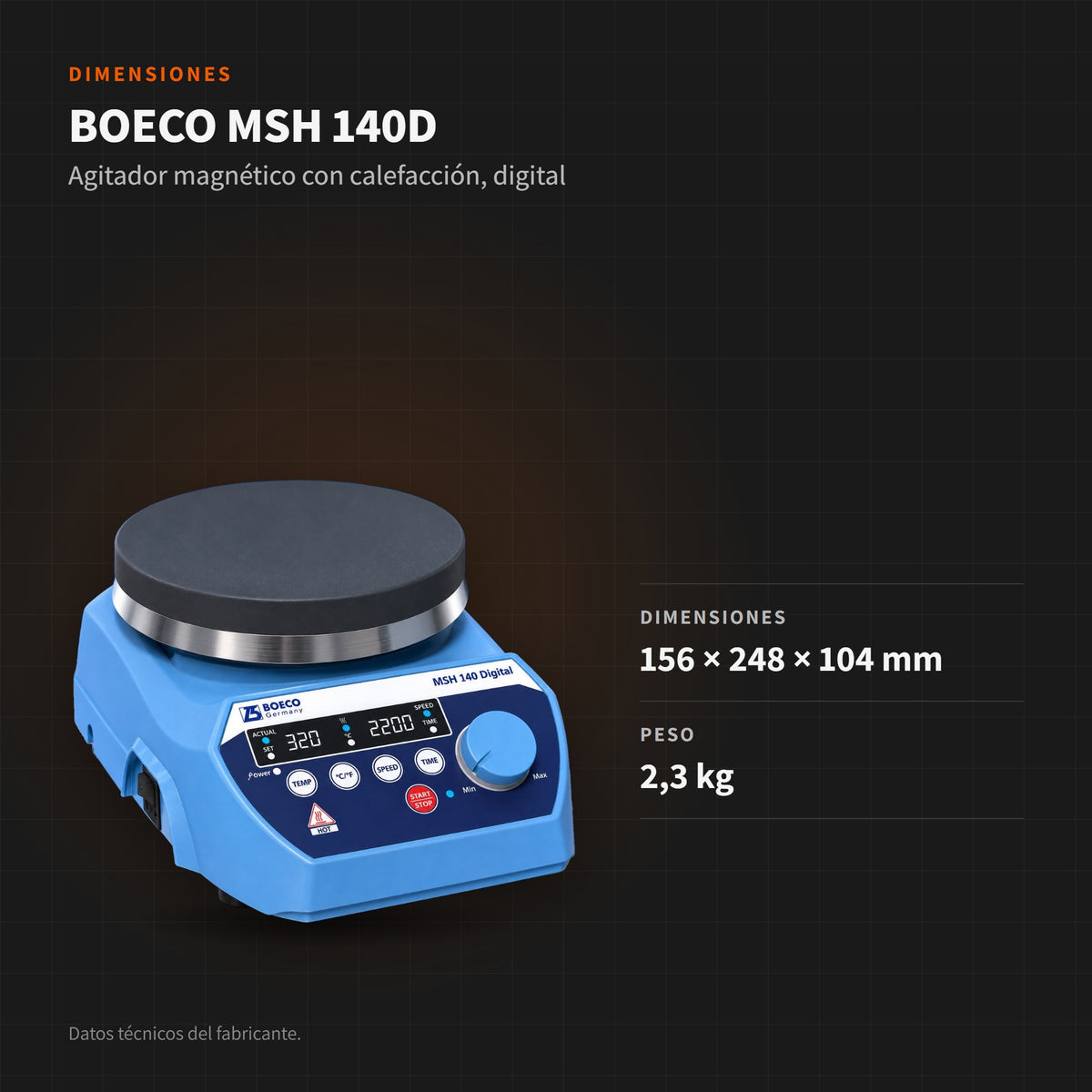 BOECO MSH 140D: dimensiones