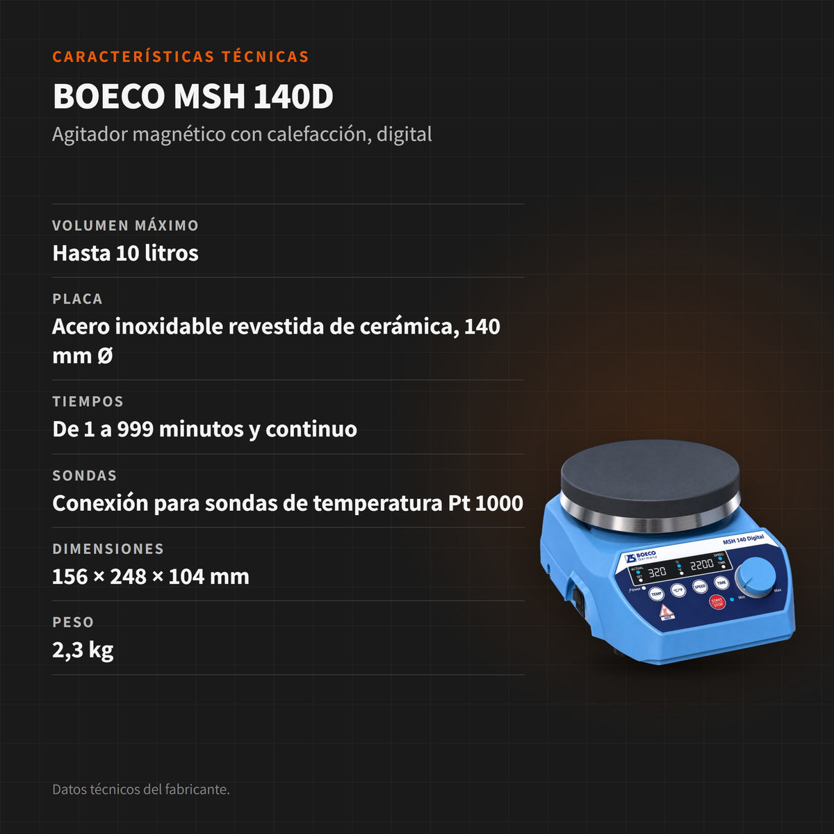 BOECO MSH 140D: características técnicas