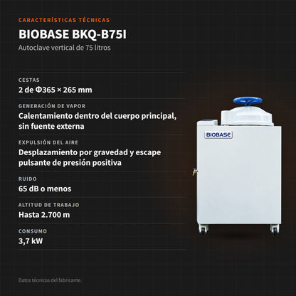 BIOBASE BKQ-B75I: características técnicas