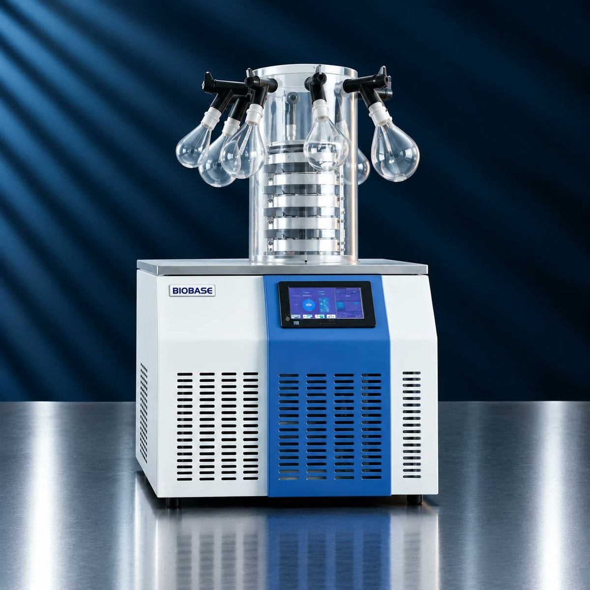 Liofilizador de laboratorio BIOBASE BK-FD10P con colector de 8 puertos