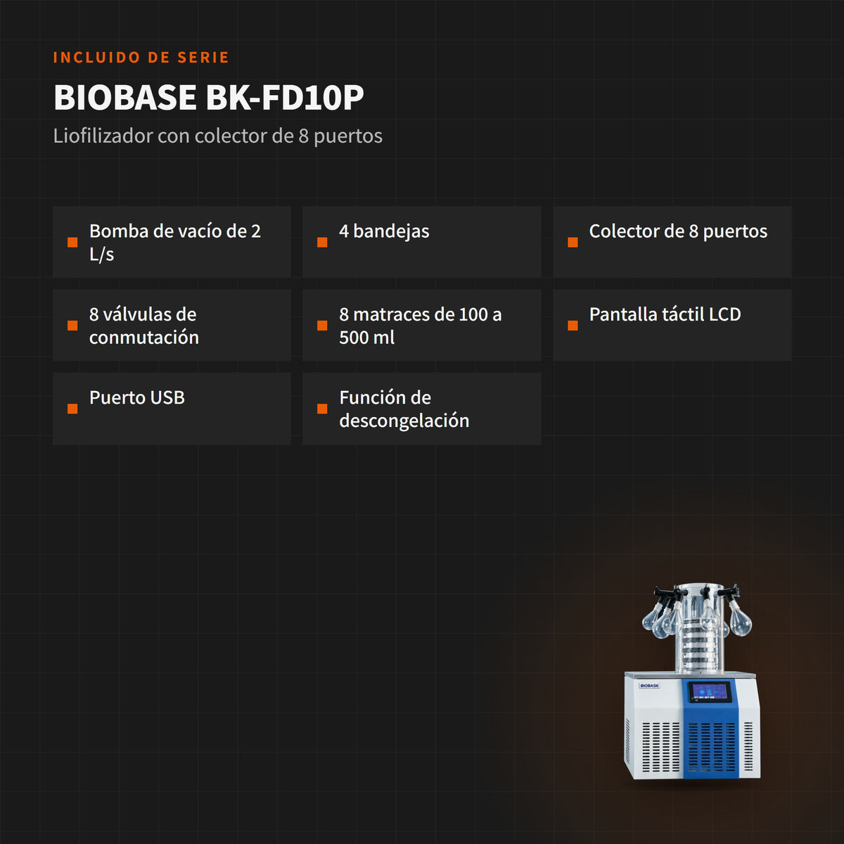 BIOBASE BK-FD10P: incluido de serie