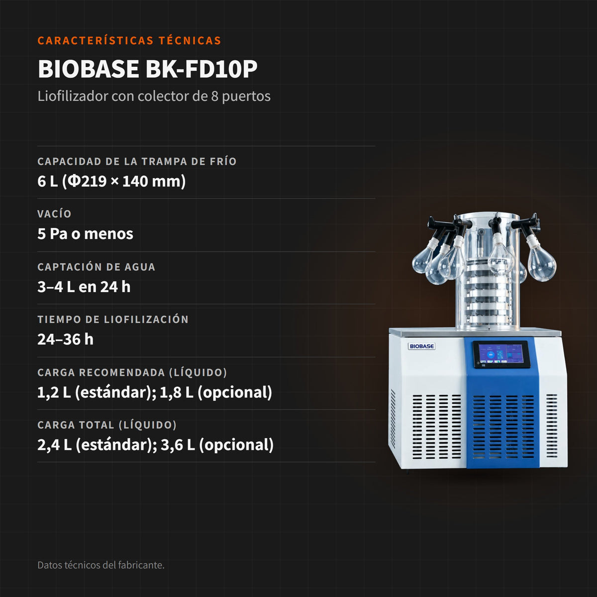 BIOBASE BK-FD10P: características técnicas