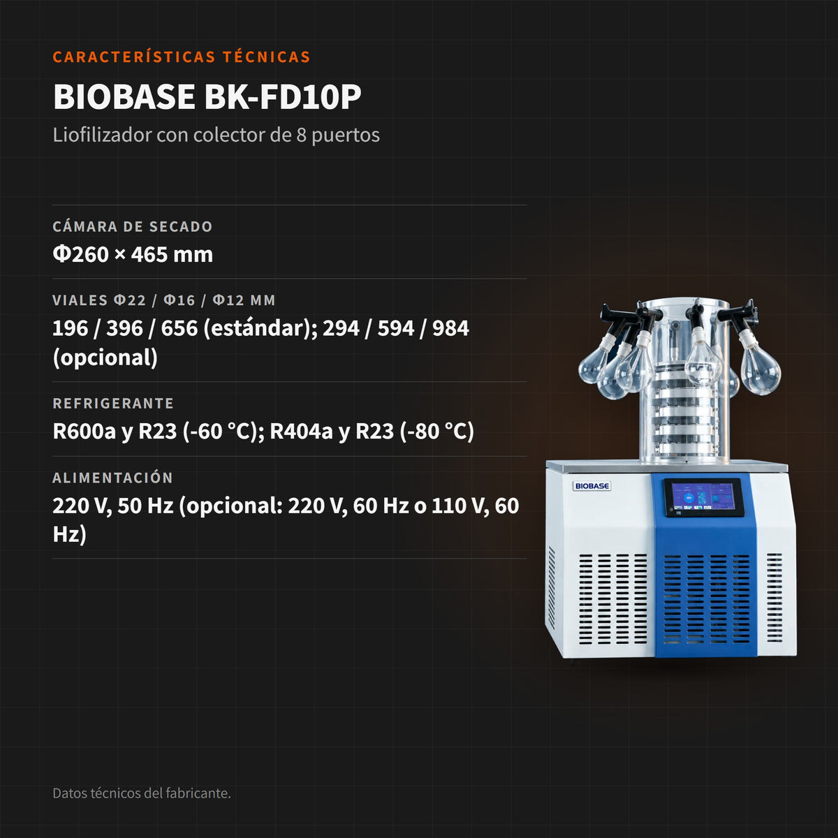BIOBASE BK-FD10P: características técnicas
