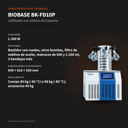 BIOBASE BK-FD10P: características técnicas